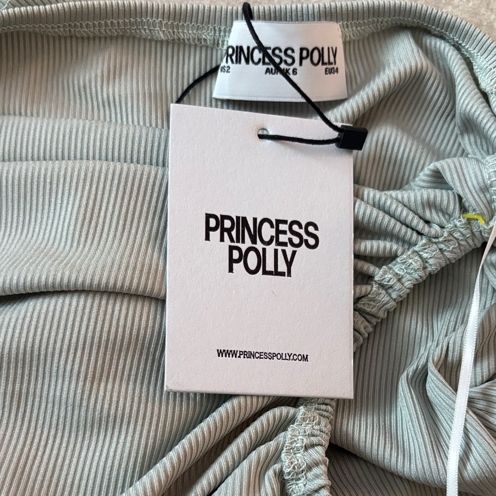 NWT Princess Polly Lainey Midi Dress Sage - Picture 2 of 6